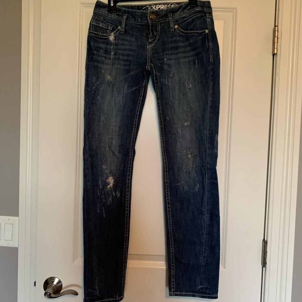 Express Paint Splatter Zelda Skinny Jeans